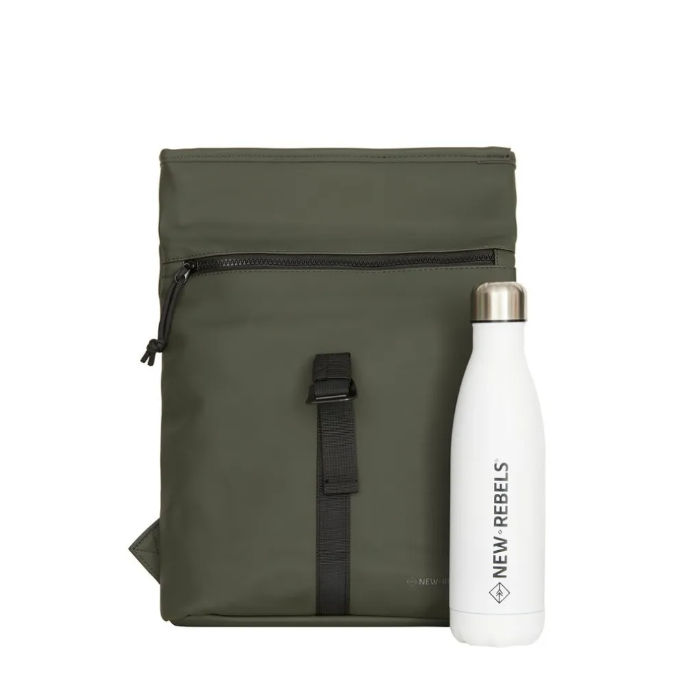 New Rebels Mart Los Angeles Nachtgroen 7L Rolltop Rugzak Waterafstotend