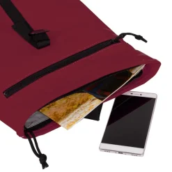 New Rebels Mart Los Angeles Burgundy 7L Rolltop Rugzak Waterafstotend