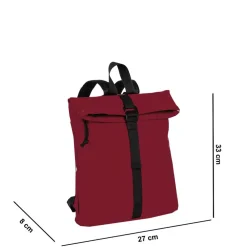 New Rebels Mart Los Angeles Burgundy 7L Rolltop Rugzak Waterafstotend