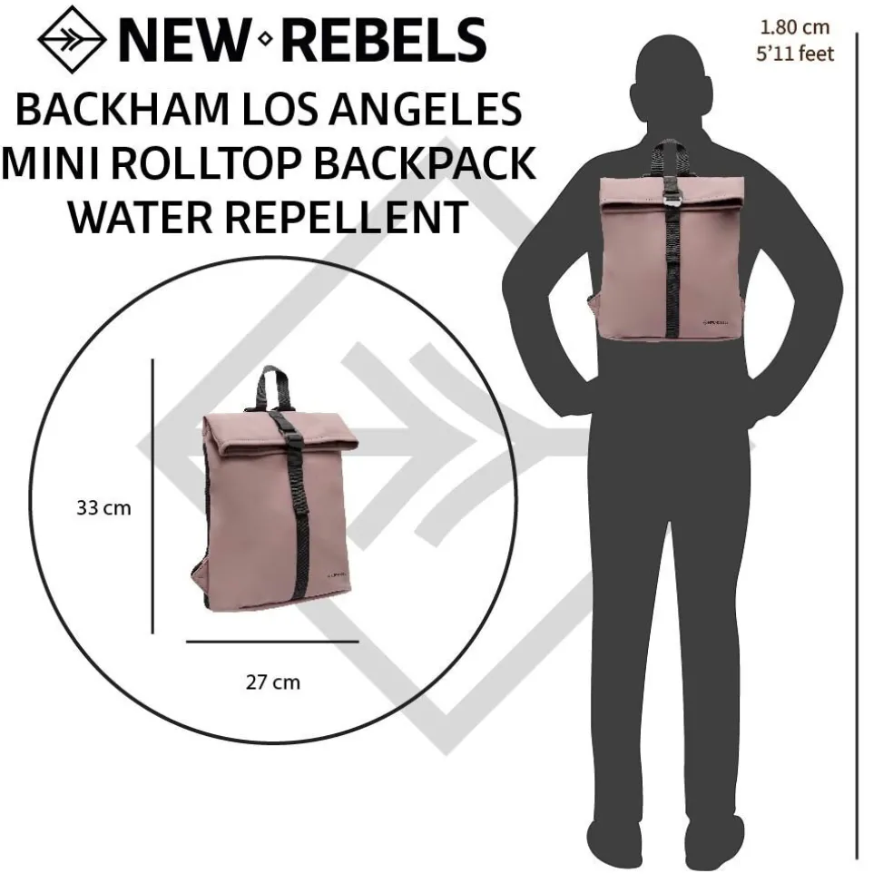 New Rebels Mart Los Angeles Paars 7L Rolltop Rugzak Waterafstotend