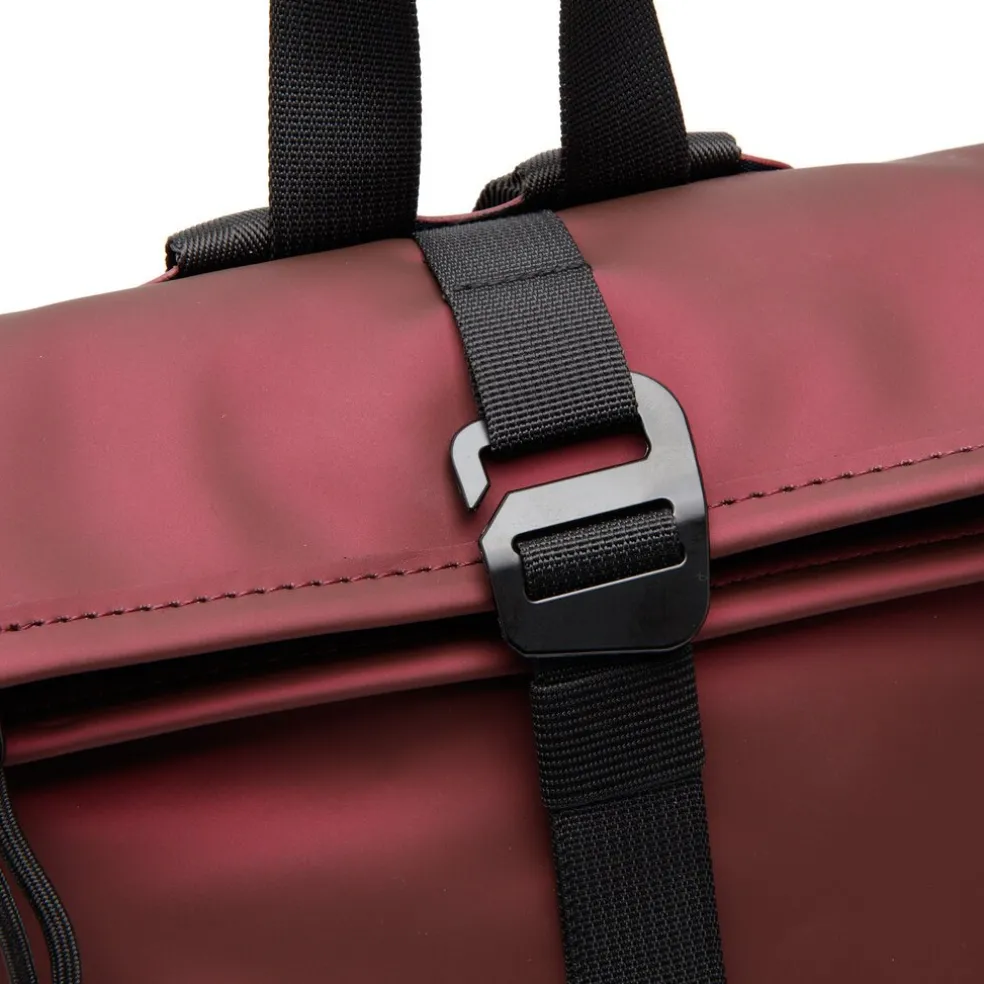 New Rebels Mart Los Angeles Metallic Burgundy 7L Rolltop Rugzak Waterafstotend