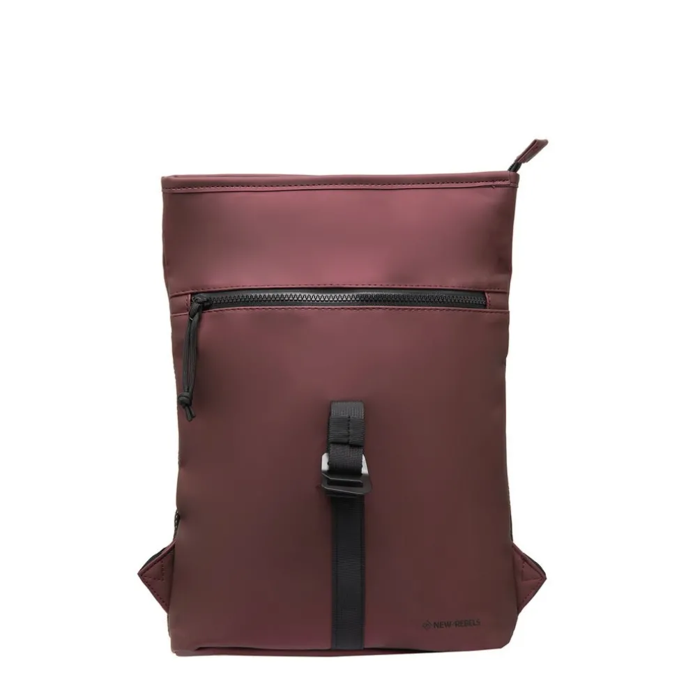 New Rebels Mart Los Angeles Metallic Burgundy 7L Rolltop Rugzak Waterafstotend