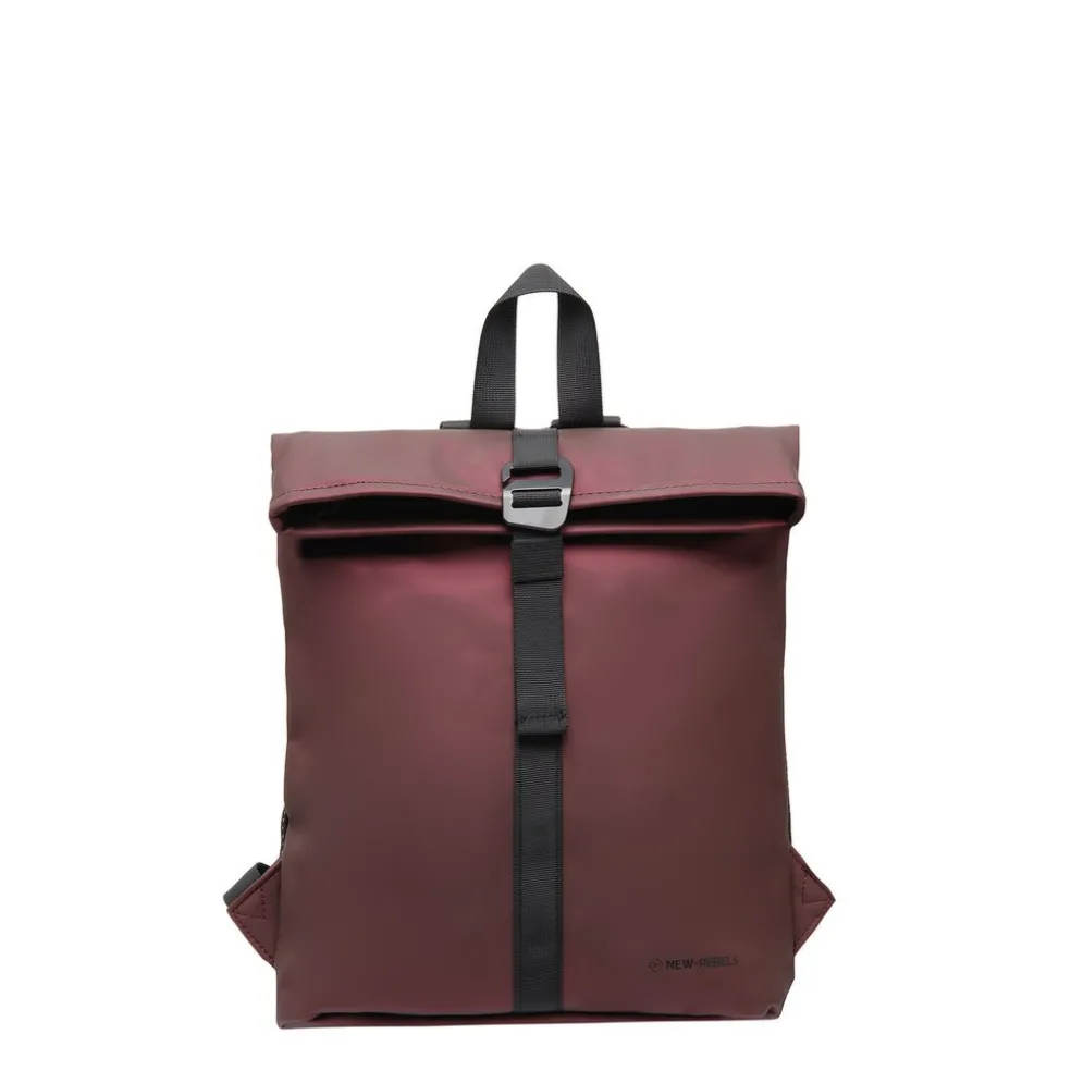 New Rebels Mart Los Angeles Metallic Burgundy 7L Rolltop Rugzak Waterafstotend
