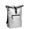 New Rebels Mart New York Metallic Zilver 21L Rugtas Rolltop Waterafstotend Laptop 15.6"