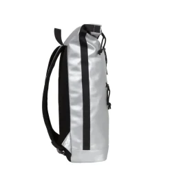 New Rebels Mart New York Metallic Zilver 21L Rugtas Rolltop Waterafstotend Laptop 15.6"