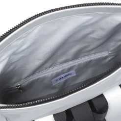 New Rebels Mart New York Metallic Zilver 21L Rugtas Rolltop Waterafstotend Laptop 15.6