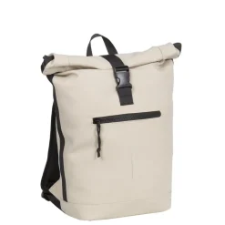 New Rebels Mart New York Beige 21L Rugtas Rolltop Waterafstotend Laptop 15.6"