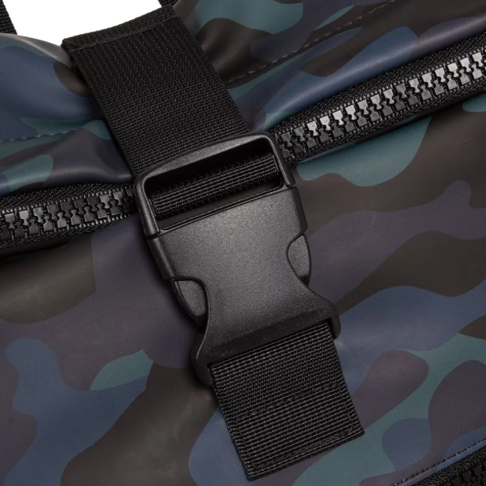 New Rebels Mart New York Camouflage Army Donker 21L Rugtas Rolltop Waterafstotend Laptop 15.6"