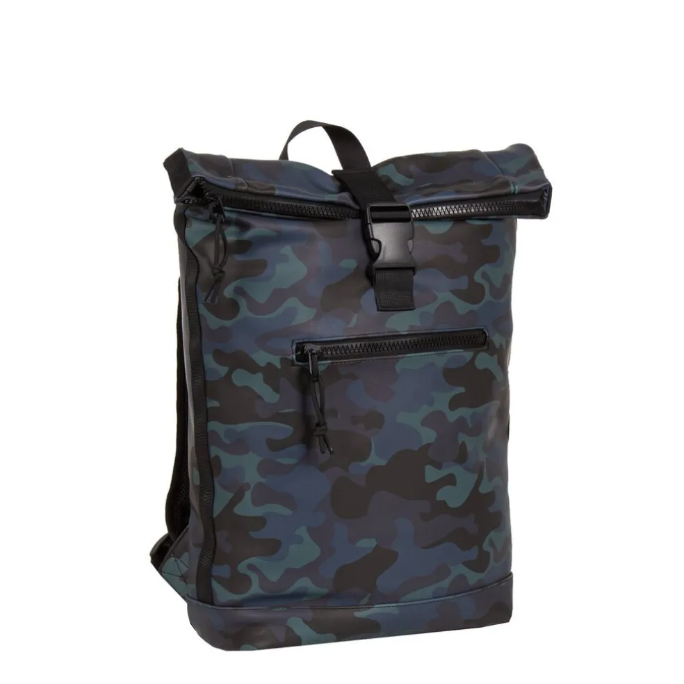 New Rebels Mart New York Camouflage Army Donker 21L Rugtas Rolltop Waterafstotend Laptop 15.6"