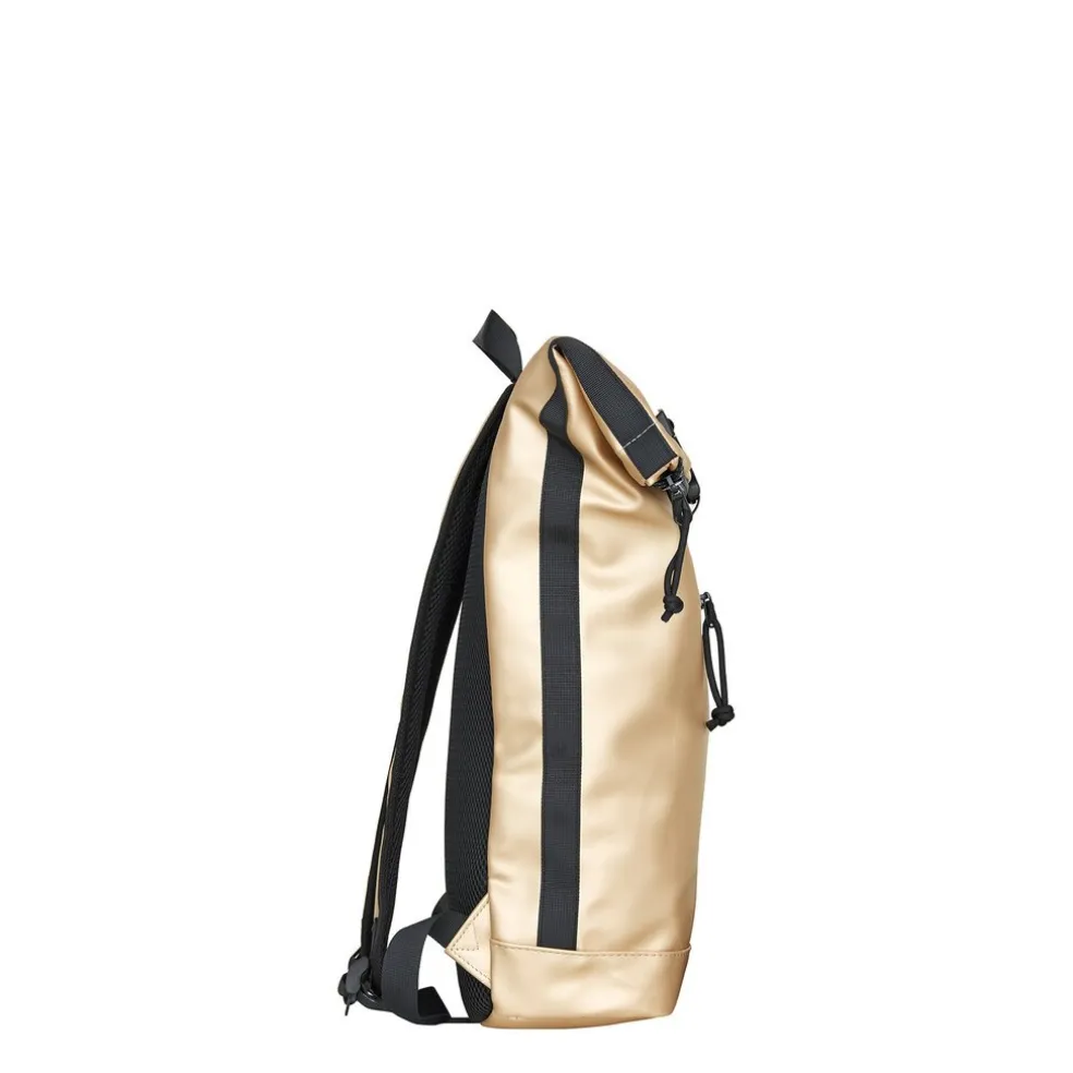 New Rebels Mart New York Metallic Goud 21L Rugzak Rolltop Waterafstotend Laptop 15.6"