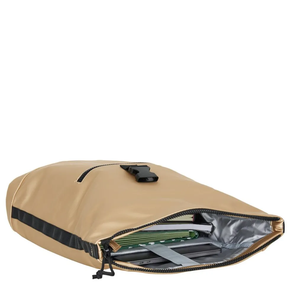 New Rebels Mart New York Metallic Goud 21L Rugzak Rolltop Waterafstotend Laptop 15.6"