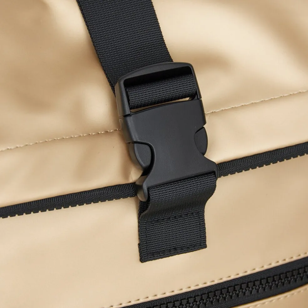New Rebels Mart New York Metallic Goud 21L Rugzak Rolltop Waterafstotend Laptop 15.6"