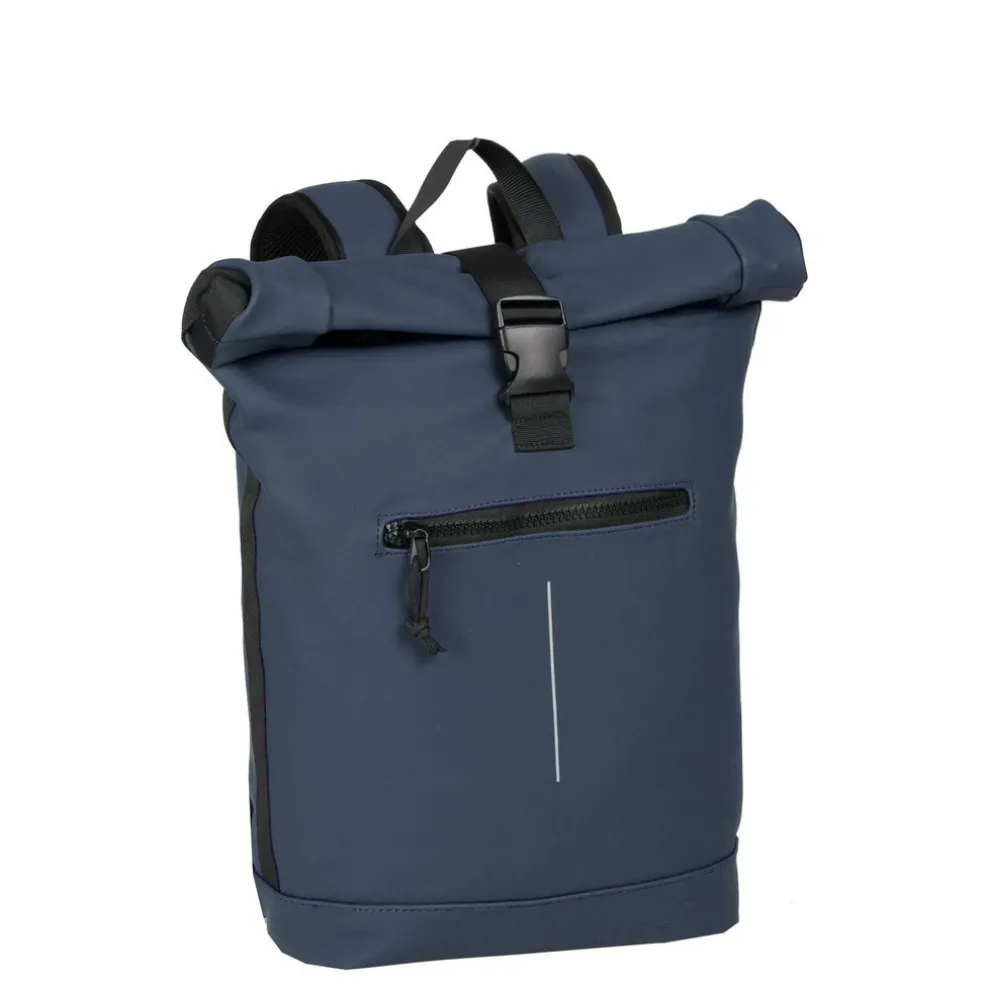 New Rebels Mart New York Navy 21L Rugtas Rolltop Waterafstotend Laptop 15.6"