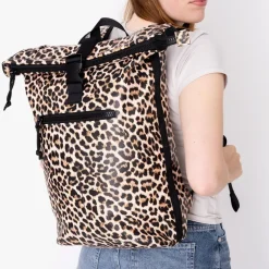 New Rebels Mart New York Leopard  21L Rugtas Rolltop Waterafstotend Laptop 15.6