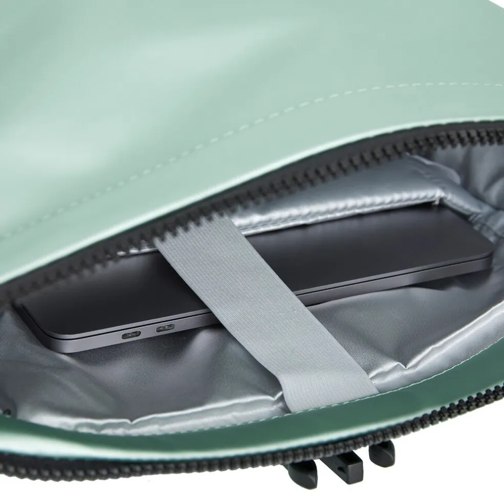 New Rebels Mart New York Metallic Lichtgroen 21L Rugtas Rolltop Waterafstotend Laptop 15.6"