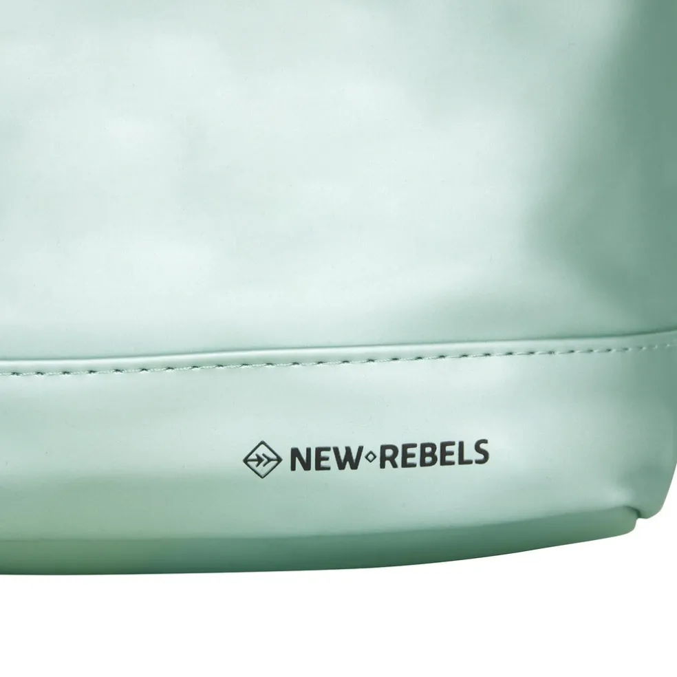 New Rebels Mart New York Metallic Lichtgroen 21L Rugtas Rolltop Waterafstotend Laptop 15.6"