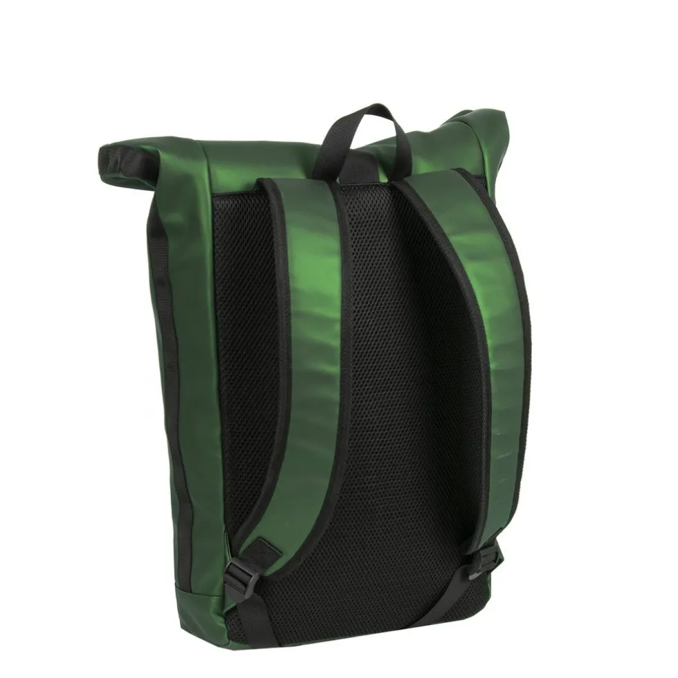 New Rebels Mart New York Metallic Groen 21L Rugtas Rolltop Waterafstotend Laptop 15.6"