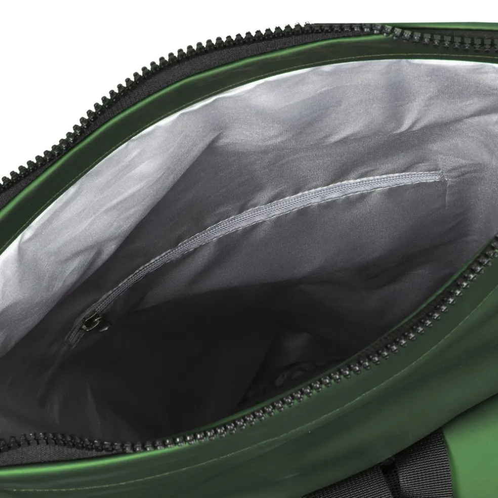 New Rebels Mart New York Metallic Groen 21L Rugtas Rolltop Waterafstotend Laptop 15.6"