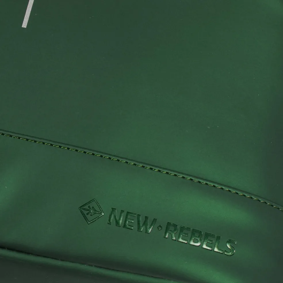 New Rebels Mart New York Metallic Groen 21L Rugtas Rolltop Waterafstotend Laptop 15.6"