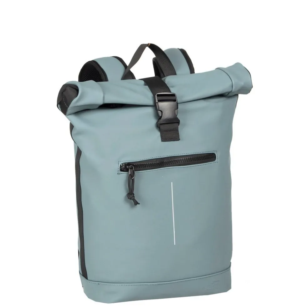 New Rebels Mart New York Zacht Blauw 21L Rugtas Rolltop Waterafstotend Laptop 15.6"