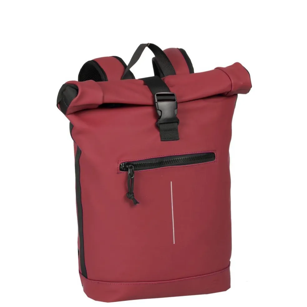 New Rebels Mart New York Burgundy 21L Rugtas Rolltop Waterafstotend Laptop 15.6"