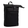 New Rebels New York Ribbi Rolltop Rugzak 17-21L Schooltas & Werktas Ribstof Laptop Rugtas 15.6 inch  Zwart