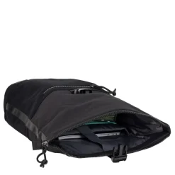 New Rebels New York Ribbi Rolltop Rugzak 17-21L Schooltas & Werktas Ribstof Laptop Rugtas 15.6 inch Zwart