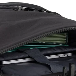 New Rebels New York Ribbi Rolltop Rugzak 17-21L Schooltas & Werktas Ribstof Laptop Rugtas 15.6 inch Zwart