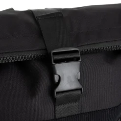 New Rebels New York Ribbi Rolltop Rugzak 17-21L Schooltas & Werktas Ribstof Laptop Rugtas 15.6 inch Zwart