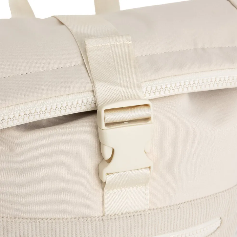 New Rebels New York Ribbi Rolltop Rugzak 17-21L Schooltas & Werktas Ribstof Laptop Rugtas 15.6 inch Beige