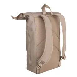 New Rebels New York Ribbi Rolltop Rugzak 17-21L Schooltas & Werktas Ribstof Laptop Rugtas 15.6 inch Taupe