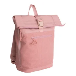 New Rebels New York Ribbi Rolltop Rugzak 17-21L Schooltas & Werktas Ribstof Laptop Rugtas 15.6 inch Old Pink