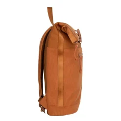 New Rebels New York Ribbi Rolltop Rugzak 17-21L Schooltas & Werktas Ribstof Laptop Rugtas 15.6 inch coffee bruin