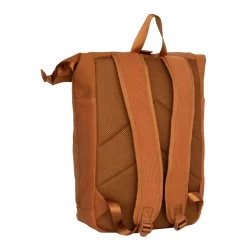 New Rebels New York Ribbi Rolltop Rugzak 17-21L Schooltas & Werktas Ribstof Laptop Rugtas 15.6 inch coffee bruin