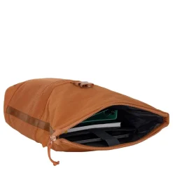 New Rebels New York Ribbi Rolltop Rugzak 17-21L Schooltas & Werktas Ribstof Laptop Rugtas 15.6 inch coffee bruin