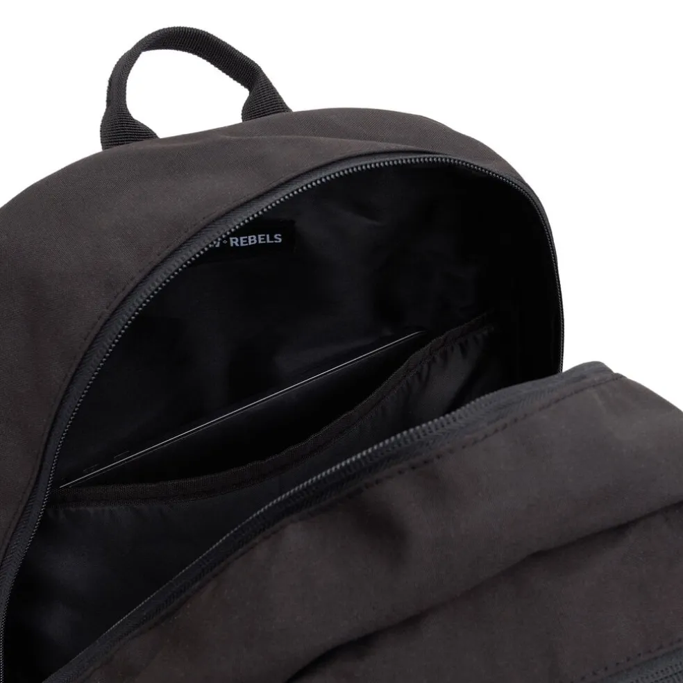 New Rebels Otis - Milcreek Rugtas 25L - Duotone - duurzaam waterafstotend polyester - 15.6" laptop - Zwart