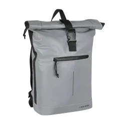 New Rebels Reflect New York Zilver 21L Rolltop Rugzak Waterafstotend Laptop 15.6"