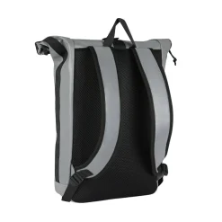 New Rebels Reflect New York Zilver 21L Rolltop Rugzak Waterafstotend Laptop 15.6