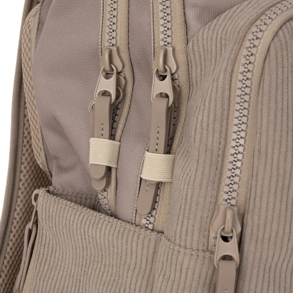 New Rebels Ribbi Milwaukee – Laptoptas Schooltas Werktas 15.6 inch Laptopvak Rugzak Rib Fabric 18L Taupe