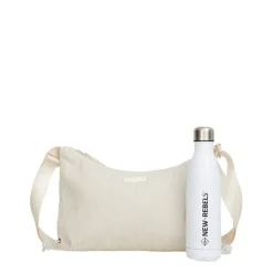 New Rebels Ribbi Rose Schoudertas 6.1L Ribstof Polyester – Comfortabele dagelijkse crossbody - Beige