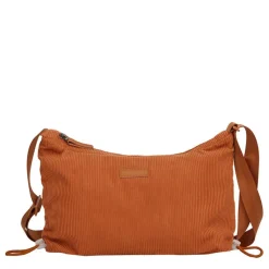 New Rebels Ribbi Rose Schoudertas 6.1L Ribstof Polyester – Comfortabele dagelijkse crossbody - Coffee Brown
