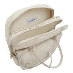 New Rebels Trondheim Rugzak – Laptop Rugtas 15,6 inch – Schooltas & Werktas – Waterafstotend – 18L – Nylon/PU – Beige