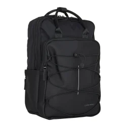 New Rebels Trondheim Rugzak – Laptop Rugtas 15,6 inch – Schooltas & Werktas – Waterafstotend – 18L – Nylon/PU – Zwart