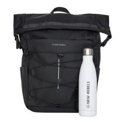 New Rebels Trondheim Windsor Rolltop Rugzak Zwart
