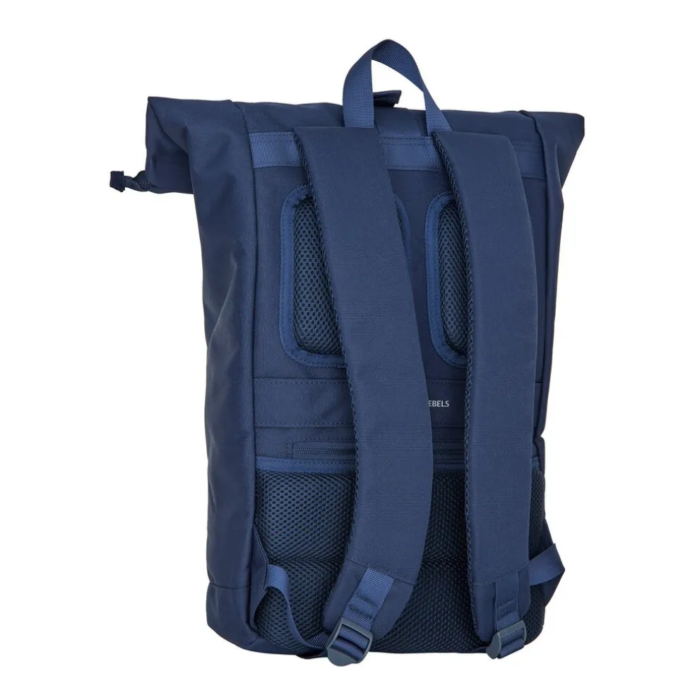 New Rebels Valor New York Navy blauw 21L Rugtas Rolltop Waterafstotend Laptop 15.6"