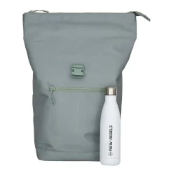 New Rebels Valor New York salie green 21L Rugzak Rolltop Waterafstotend Laptop 15.6 inch