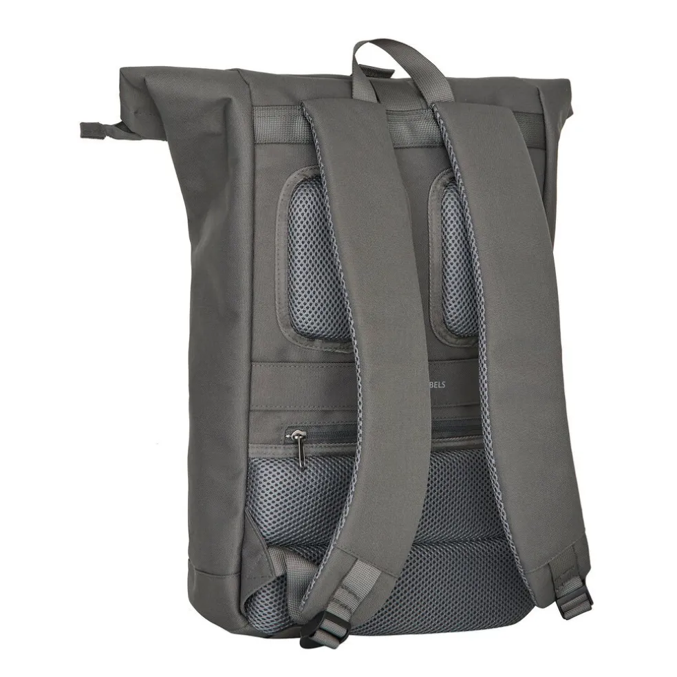 New Rebels Valor New York antracietgrijs 21L Rugzak Rolltop Waterafstotend Laptop 15,6 inch