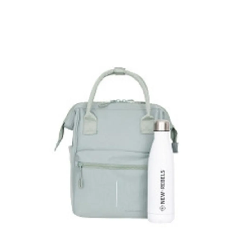 New Rebels Valor Weverly School / Werktas Rugzak - 9,5L – Stevig 900D Polyester - 4 Compartimenten Laptopvak 14” - Waterafstotend Sage Green