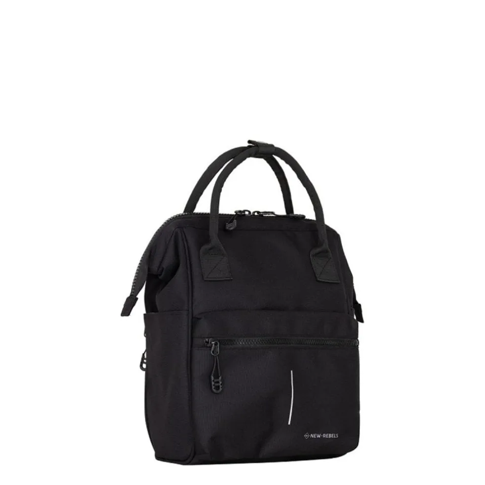 New Rebels Valor Weverly School / Werktas Rugzak - 9,5L Stevig 900D Polyester 4 Compartimenten Laptopvak 14” Waterafstotend Black Stone
