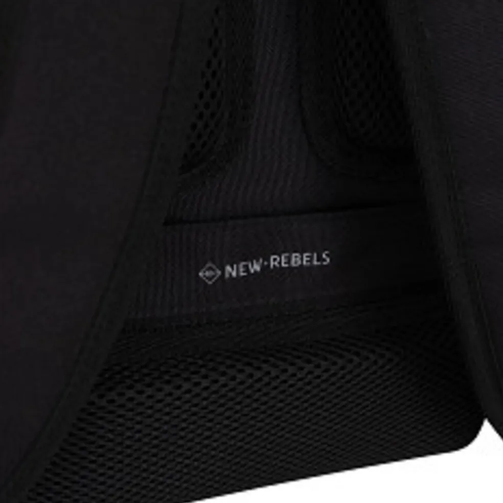New Rebels Valor Weverly School / Werktas Rugzak - 9,5L Stevig 900D Polyester 4 Compartimenten Laptopvak 14” Waterafstotend Black Stone
